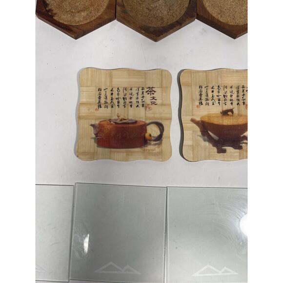 Set Of 31 Drink Coasters Glass / Round / Japanese /beer / Crystal Vintage RARE - Picture 7 of 12